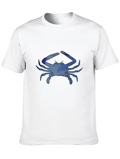 Blue Crab Graphic Tee - Bold Design Casual Style