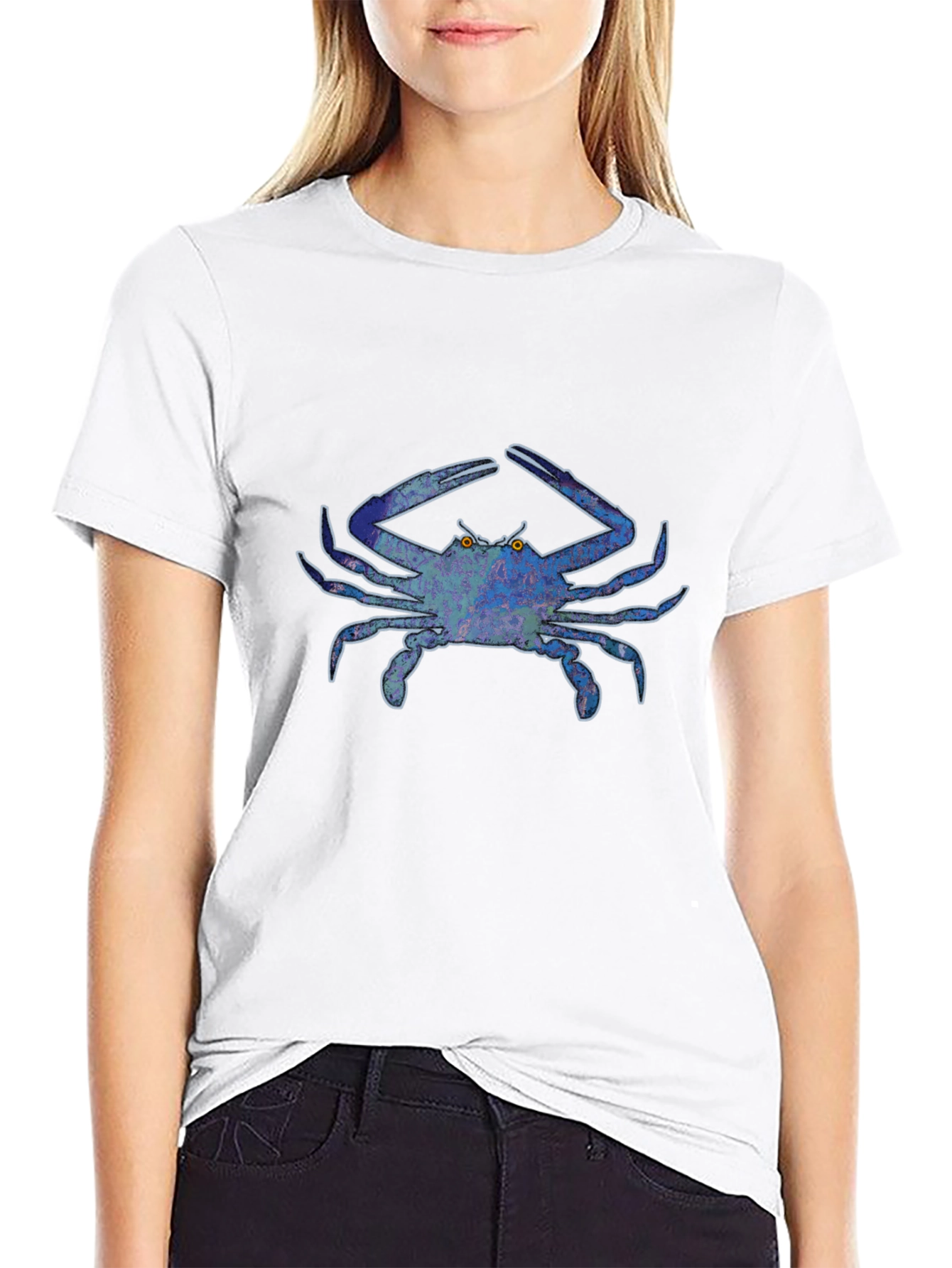 Blue Crab Graphic Tee - Bold Design Casual Style