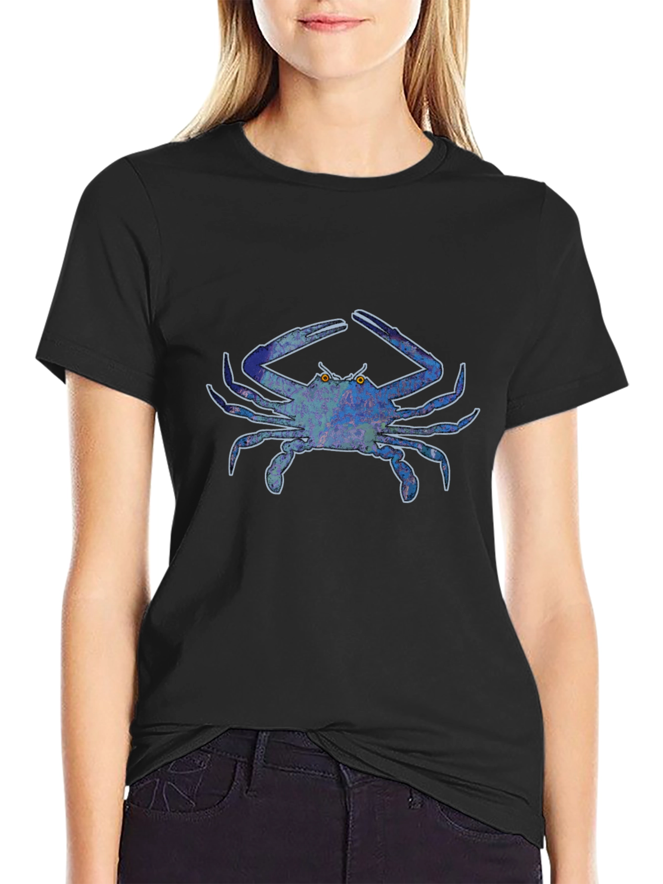 Blue Crab Graphic Tee - Bold Design Casual Style