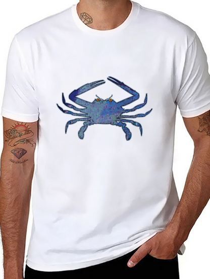 Blue Crab Graphic Tee - Bold Design Casual Style