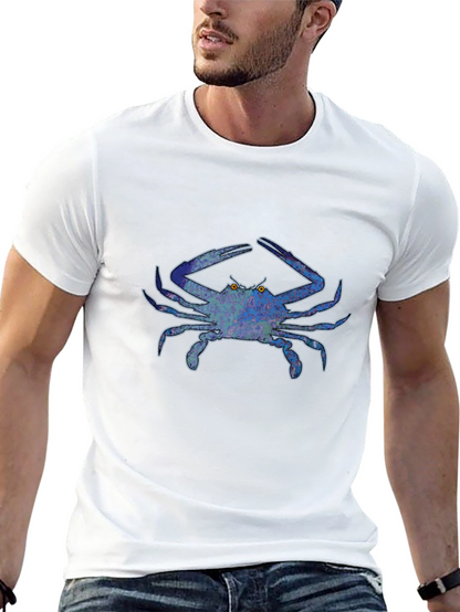 Blue Crab Graphic Tee - Bold Design Casual Style