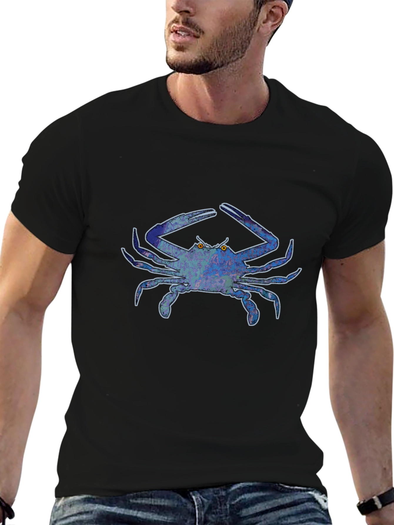 Blue Crab Graphic Tee - Bold Design Casual Style