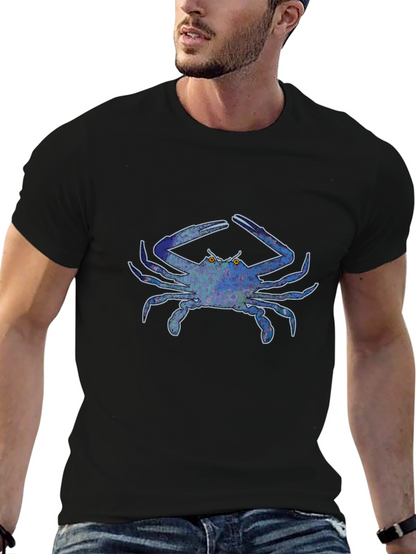 Blue Crab Graphic Tee - Bold Design Casual Style