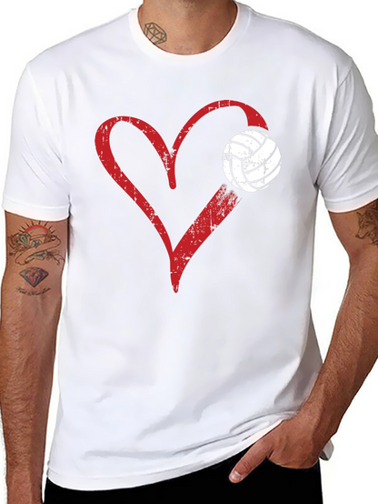 Volleyball Heart Graphic T-Shirt