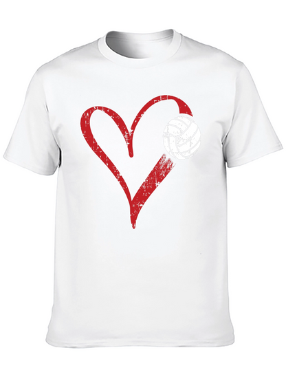 Volleyball Heart Graphic T-Shirt