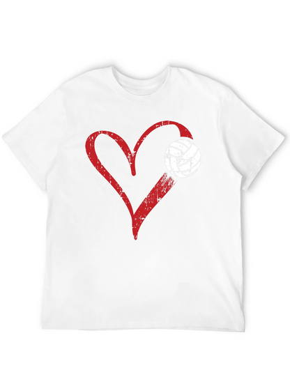 Volleyball Heart Graphic T-Shirt