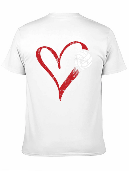 Volleyball Heart Graphic T-Shirt
