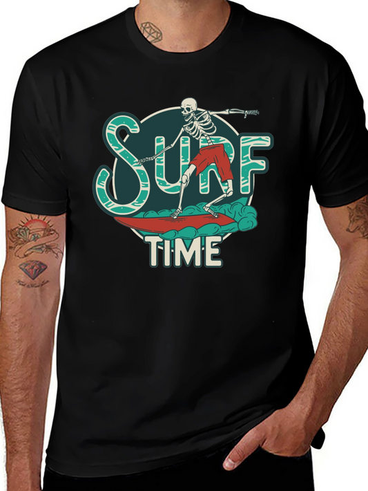 Surf Time Skeleton Graphic T-Shirt