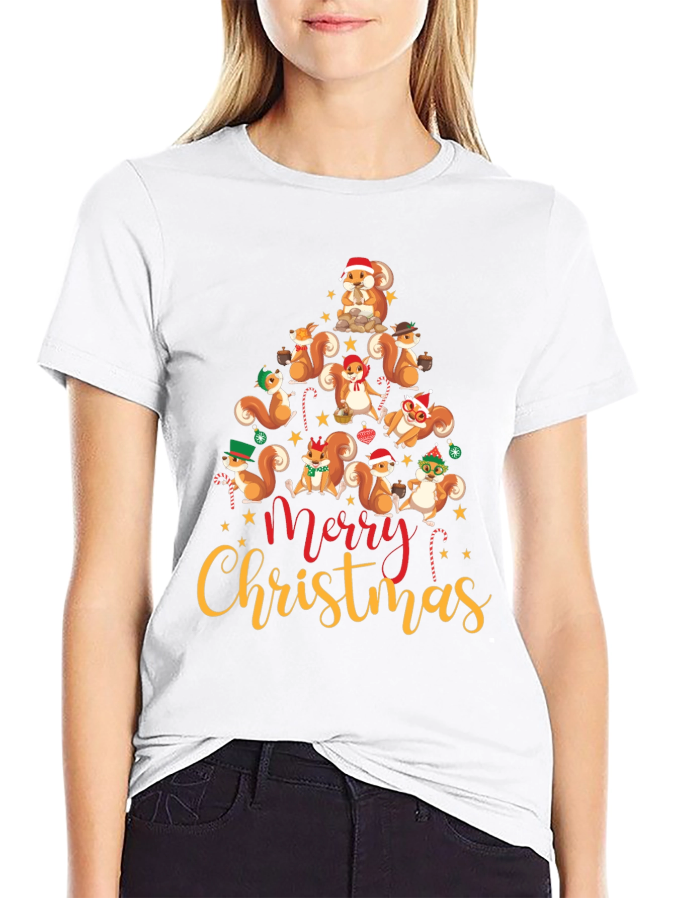 Squirrel Christmas Tree T-Shirt