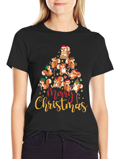 Squirrel Christmas Tree T-Shirt