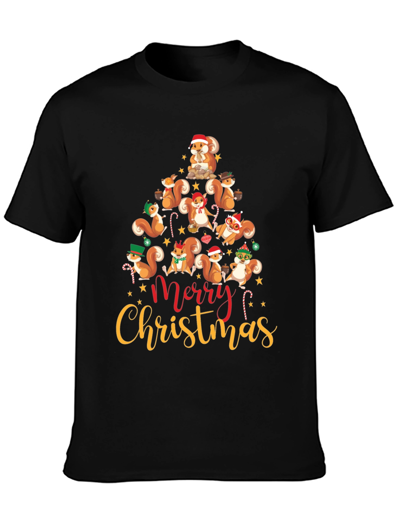 Squirrel Christmas Tree T-Shirt