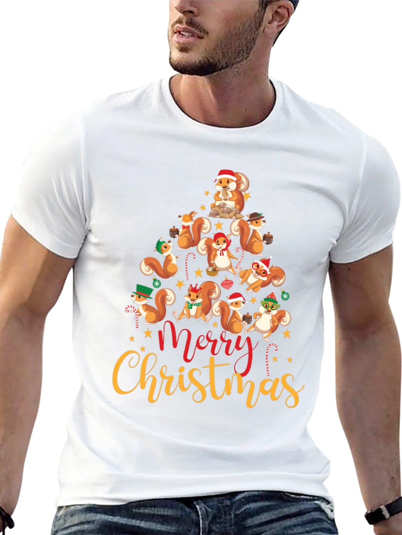 Squirrel Christmas Tree T-Shirt