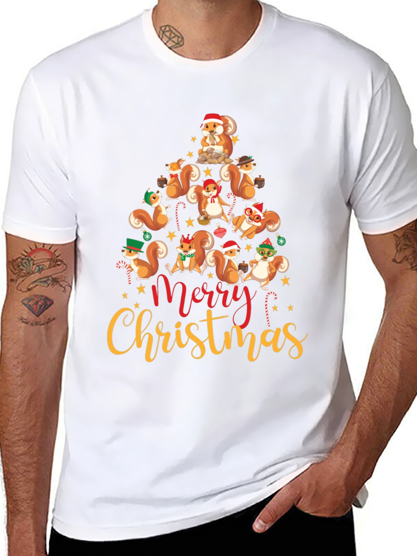 Squirrel Christmas Tree T-Shirt