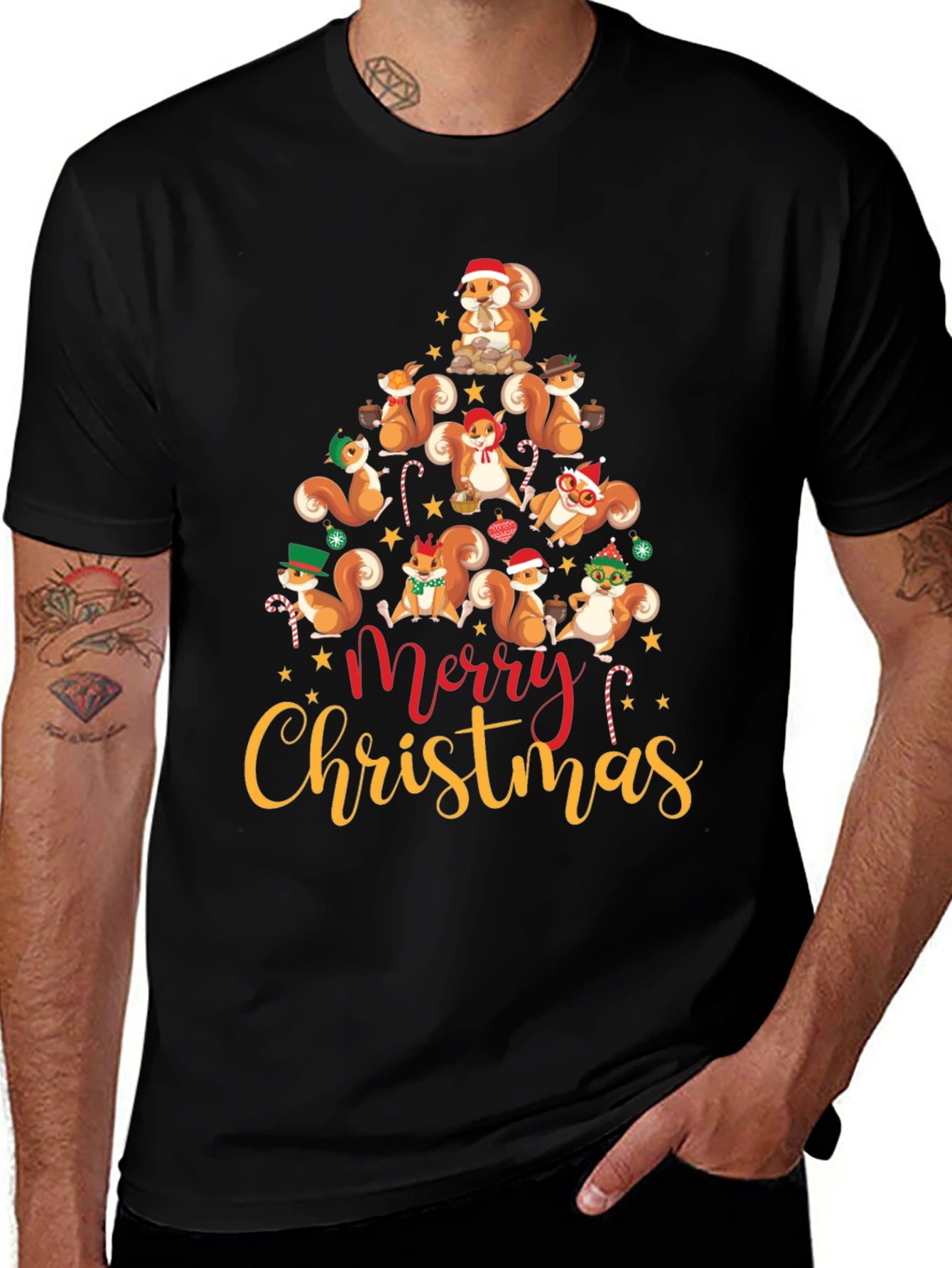 Squirrel Christmas Tree T-Shirt
