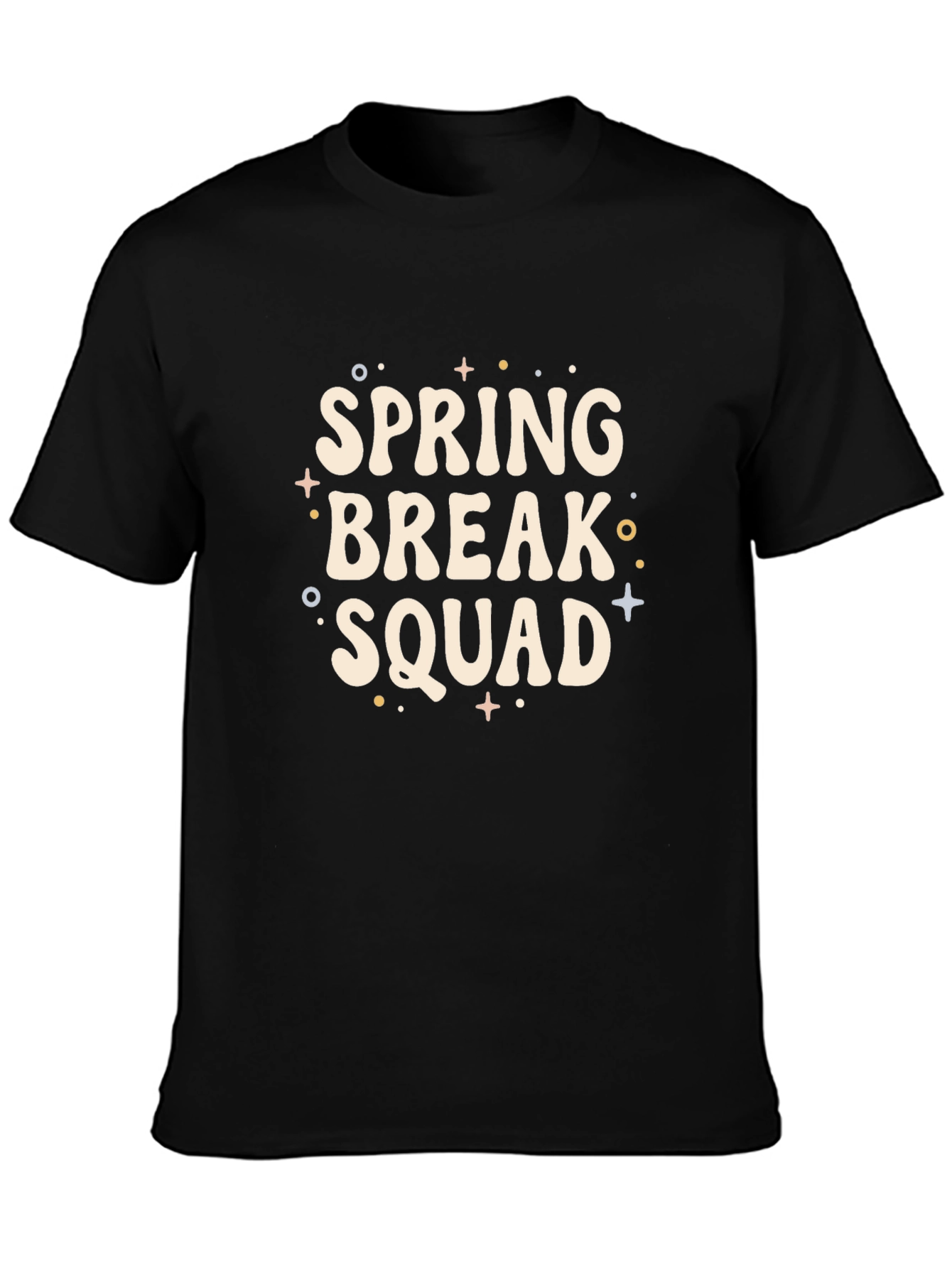 Spring Break Squad Black Graphic Tee