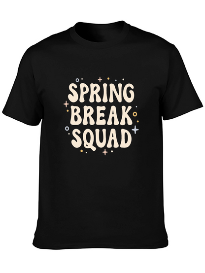 Spring Break Squad Black Graphic Tee