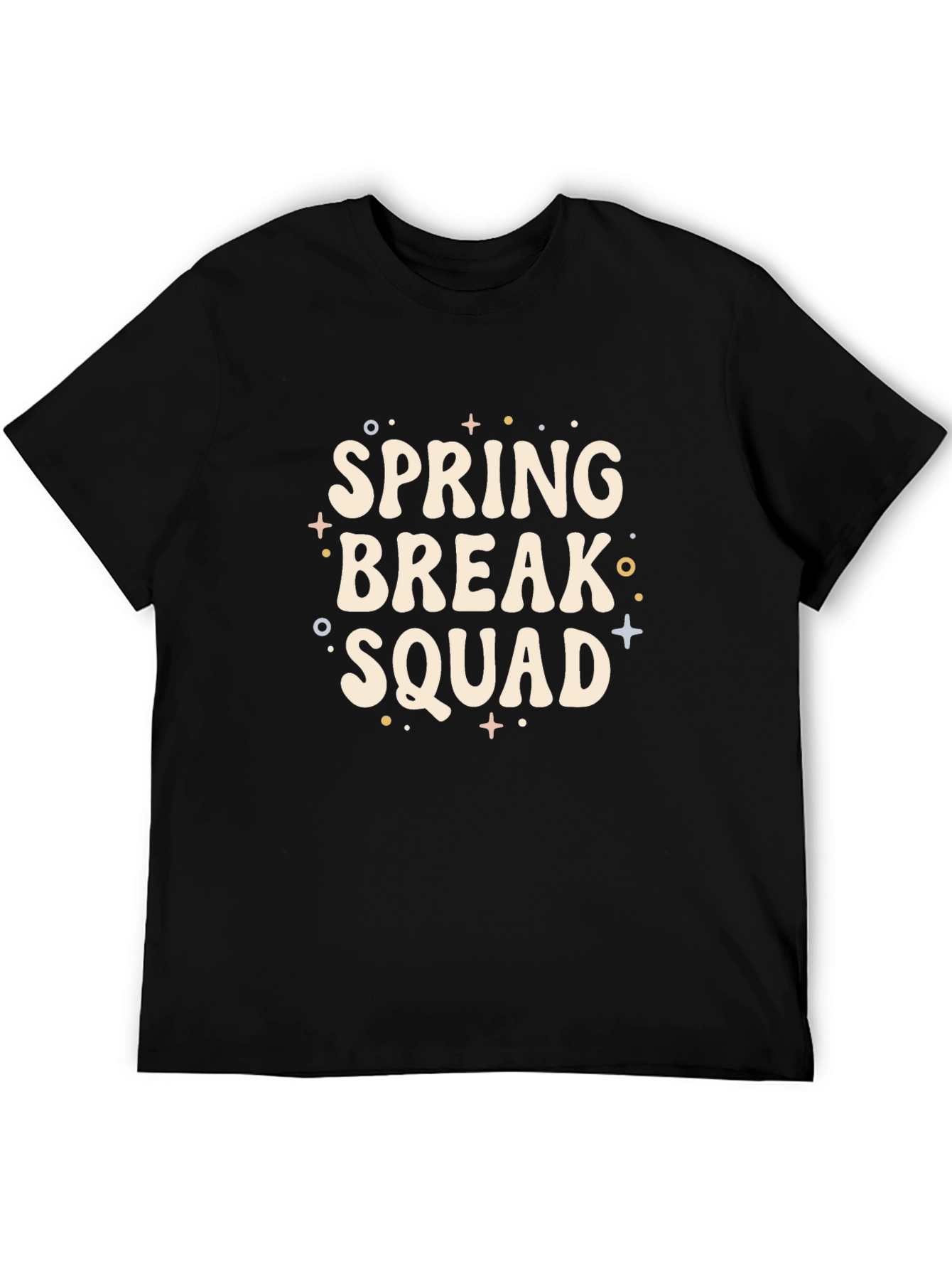 Spring Break Squad Black Graphic Tee