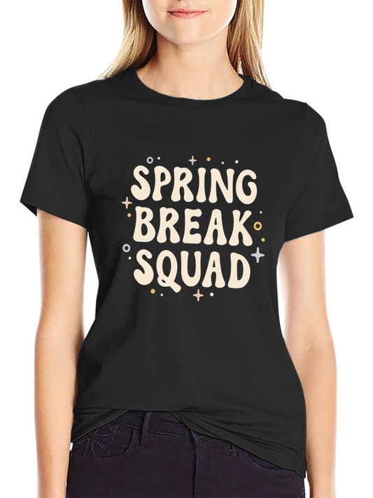 Spring Break Squad Black Graphic Tee