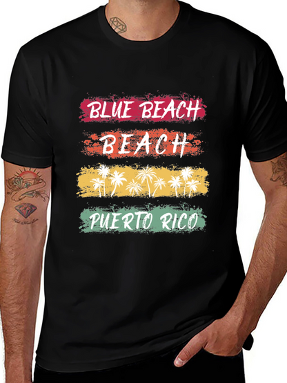 Blue Beach Puerto Rico Graphic T-Shirt