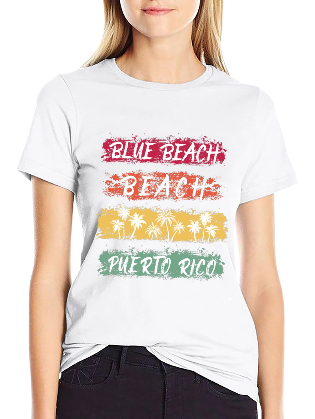 Blue Beach Puerto Rico Graphic T-Shirt