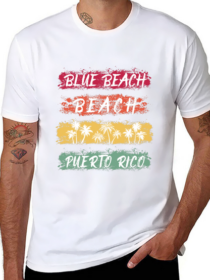 Blue Beach Puerto Rico Graphic T-Shirt
