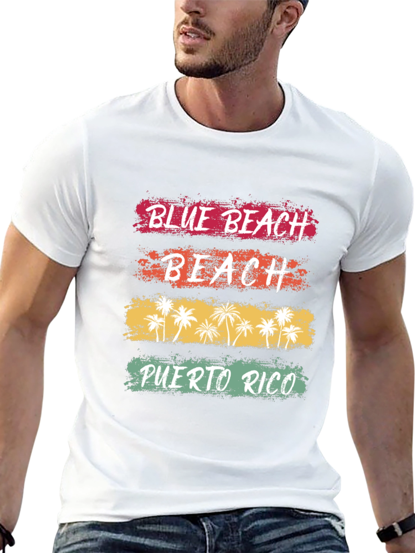 Blue Beach Puerto Rico Graphic T-Shirt