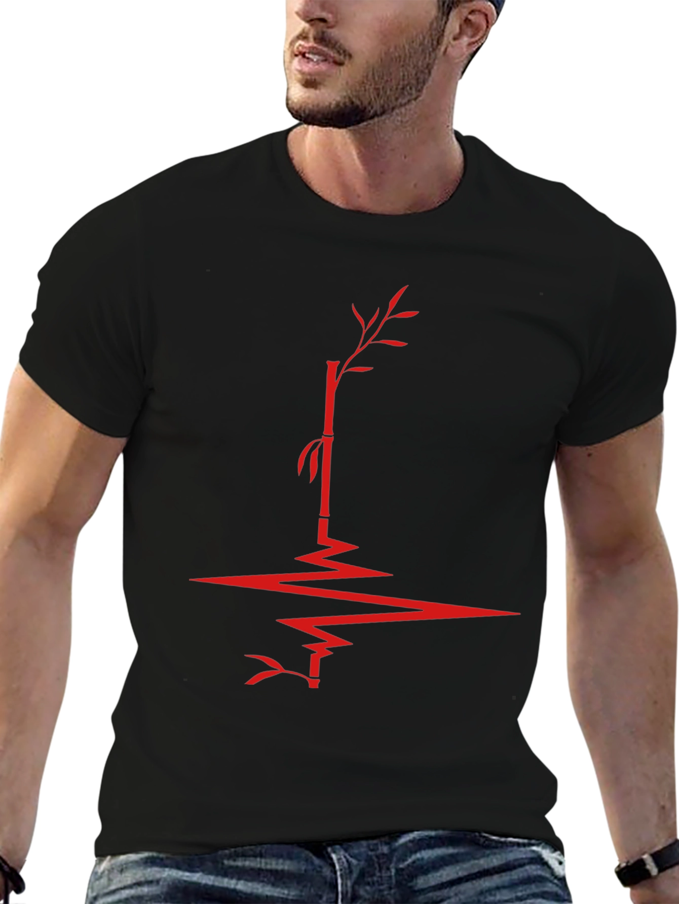 Bamboo Heartbeat Graphic Tee - Modern Menswear