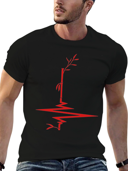 Bamboo Heartbeat Graphic Tee - Modern Menswear