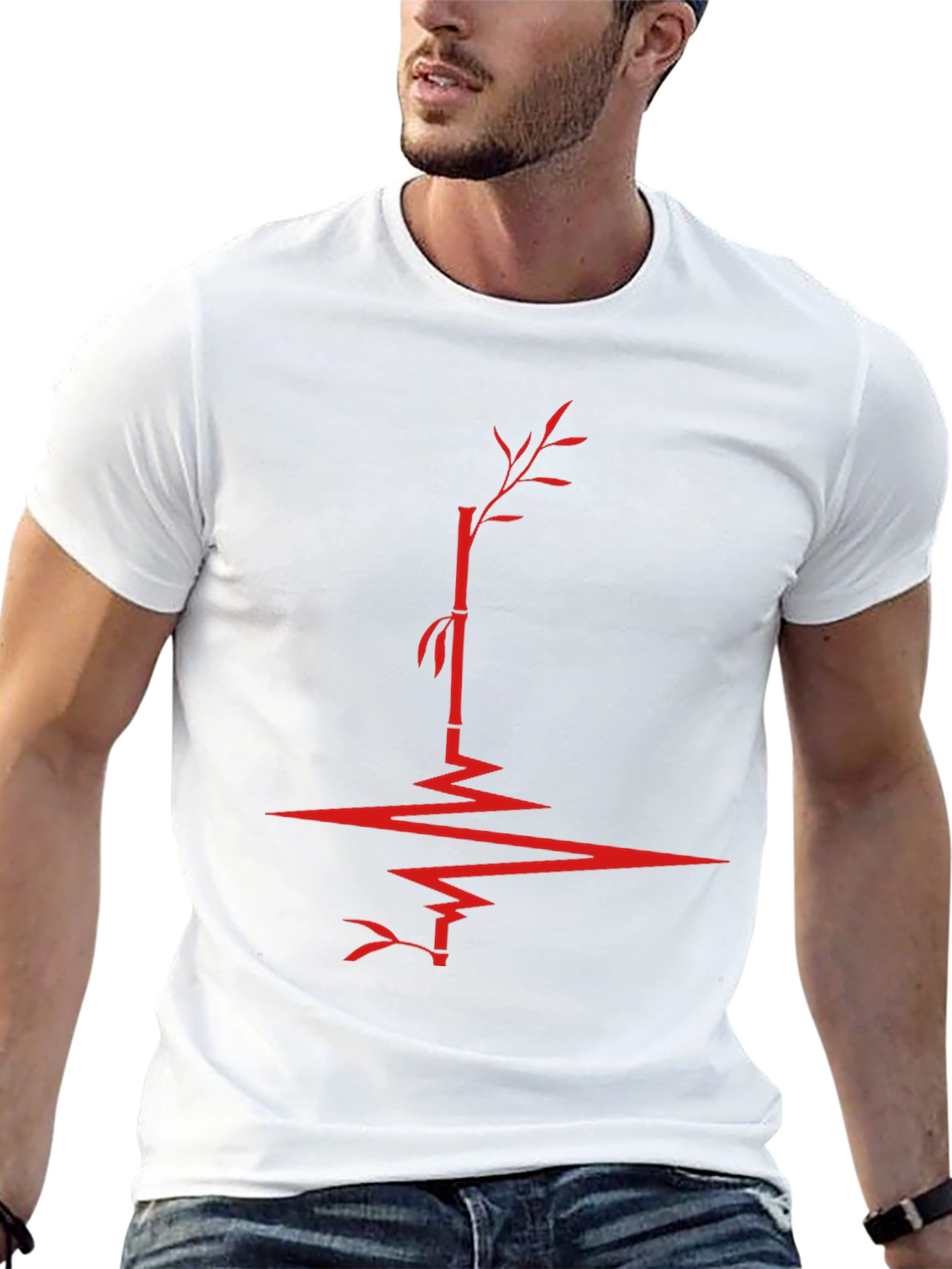 Bamboo Heartbeat Graphic Tee - Modern Menswear