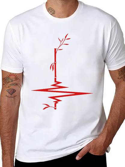 Bamboo Heartbeat Graphic Tee - Modern Menswear