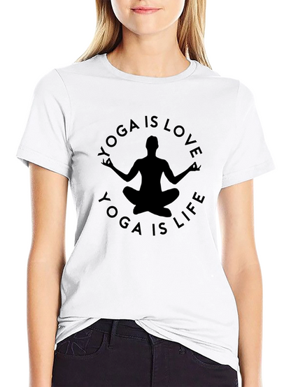 Yoga is Love Yoga is Life Graphic Tee