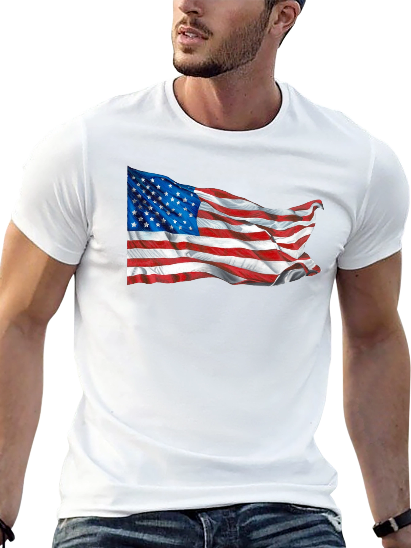 American Flag Graphic T-Shirt