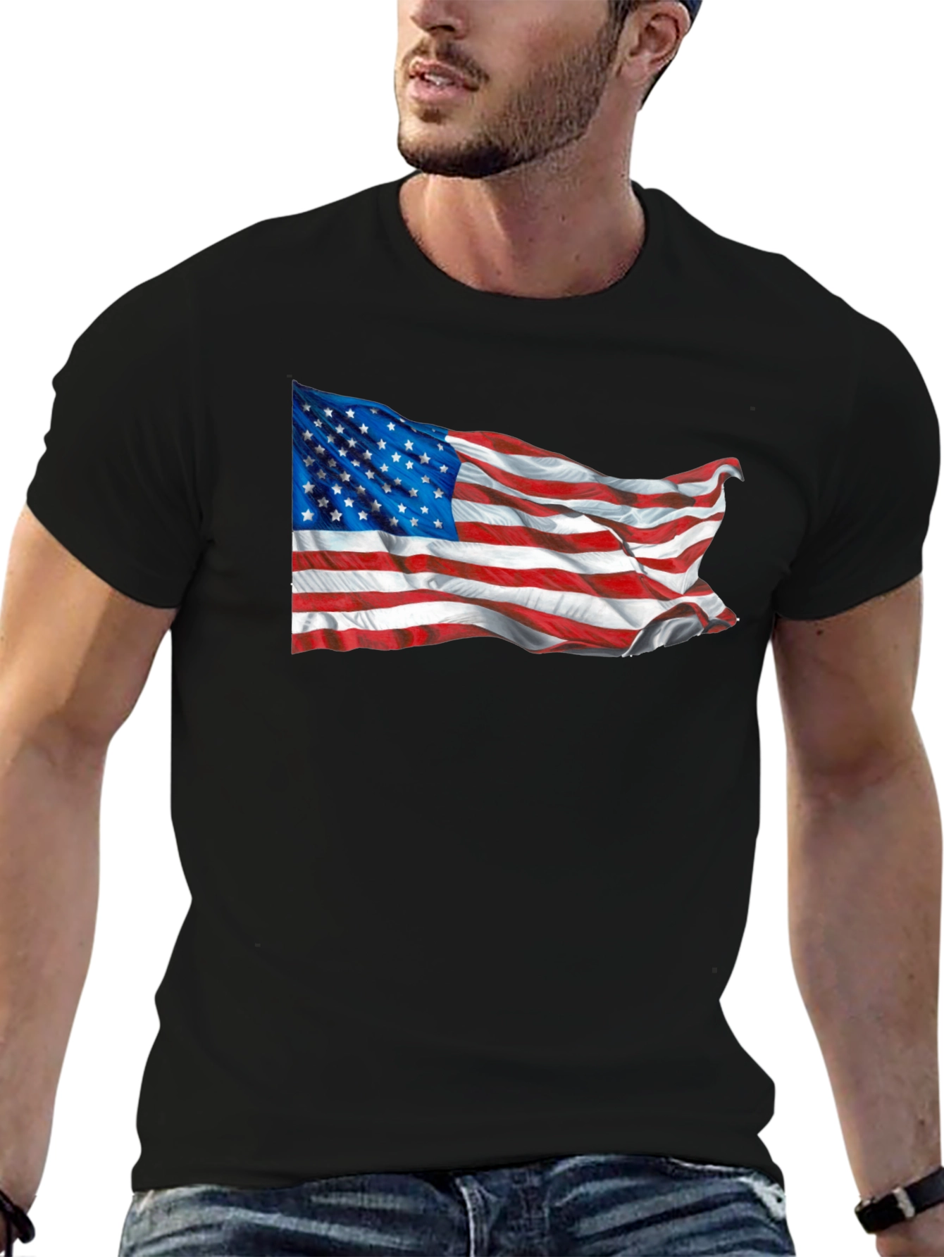 American Flag Graphic T-Shirt