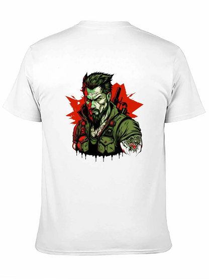 Warrior Graphic Print Black T-Shirt