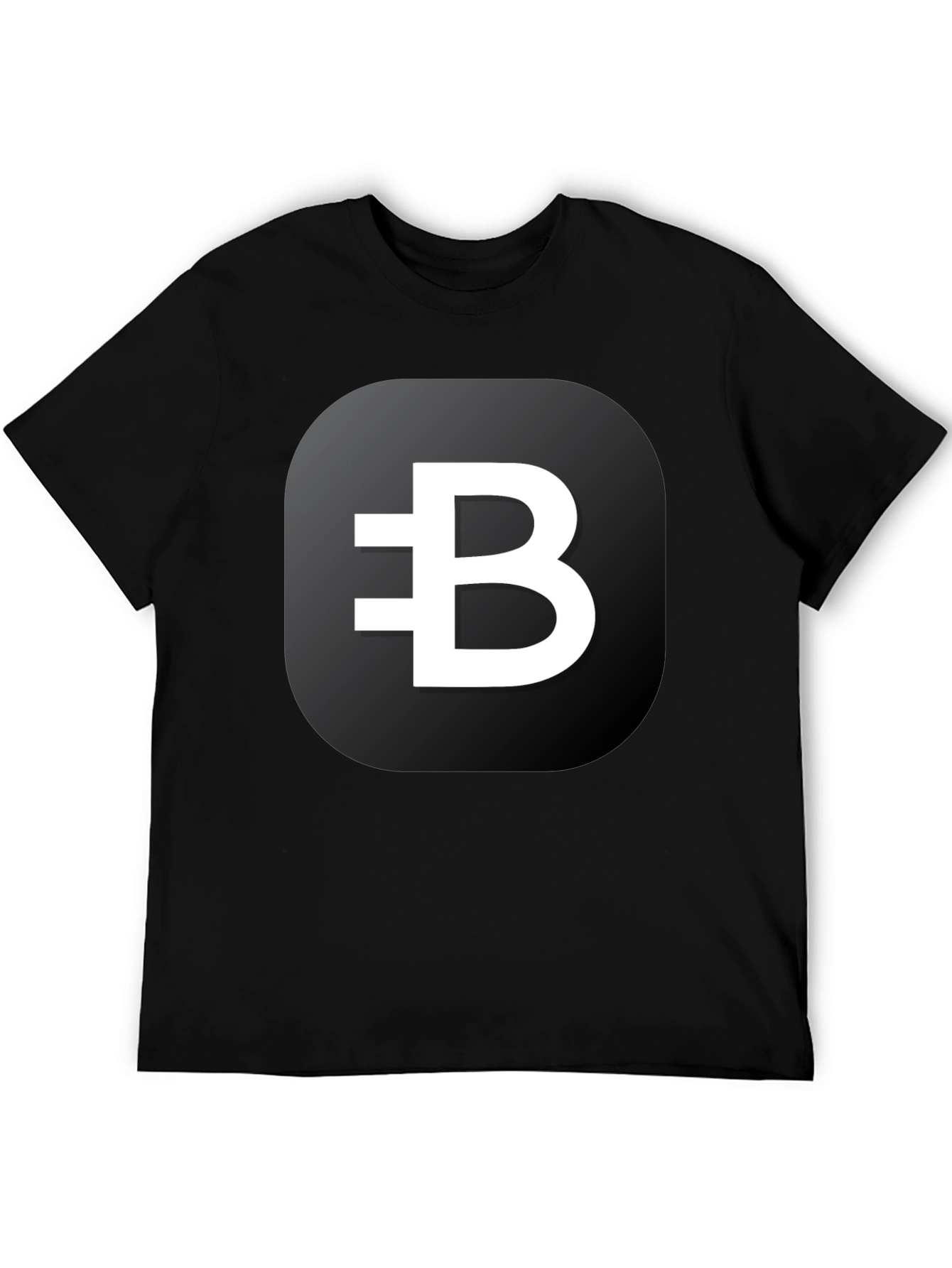 Black T-Shirt with White Crypto B Logo
