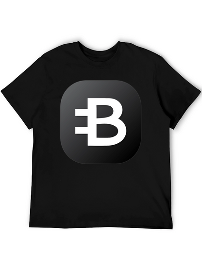 Black T-Shirt with White Crypto B Logo