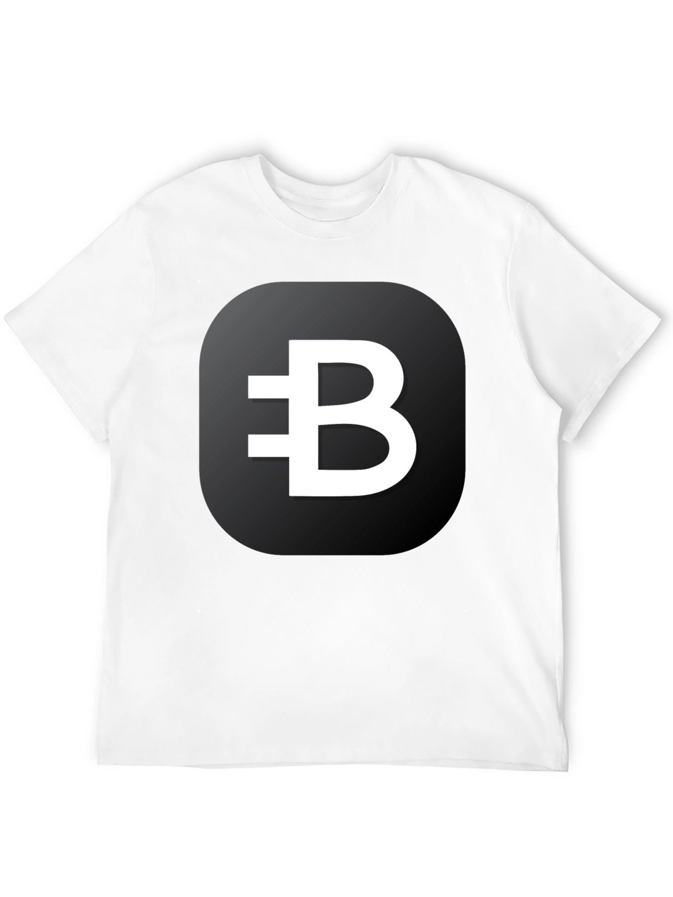 Black T-Shirt with White Crypto B Logo