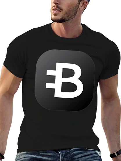 Black T-Shirt with White Crypto B Logo