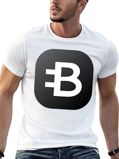 Black T-Shirt with White Crypto B Logo