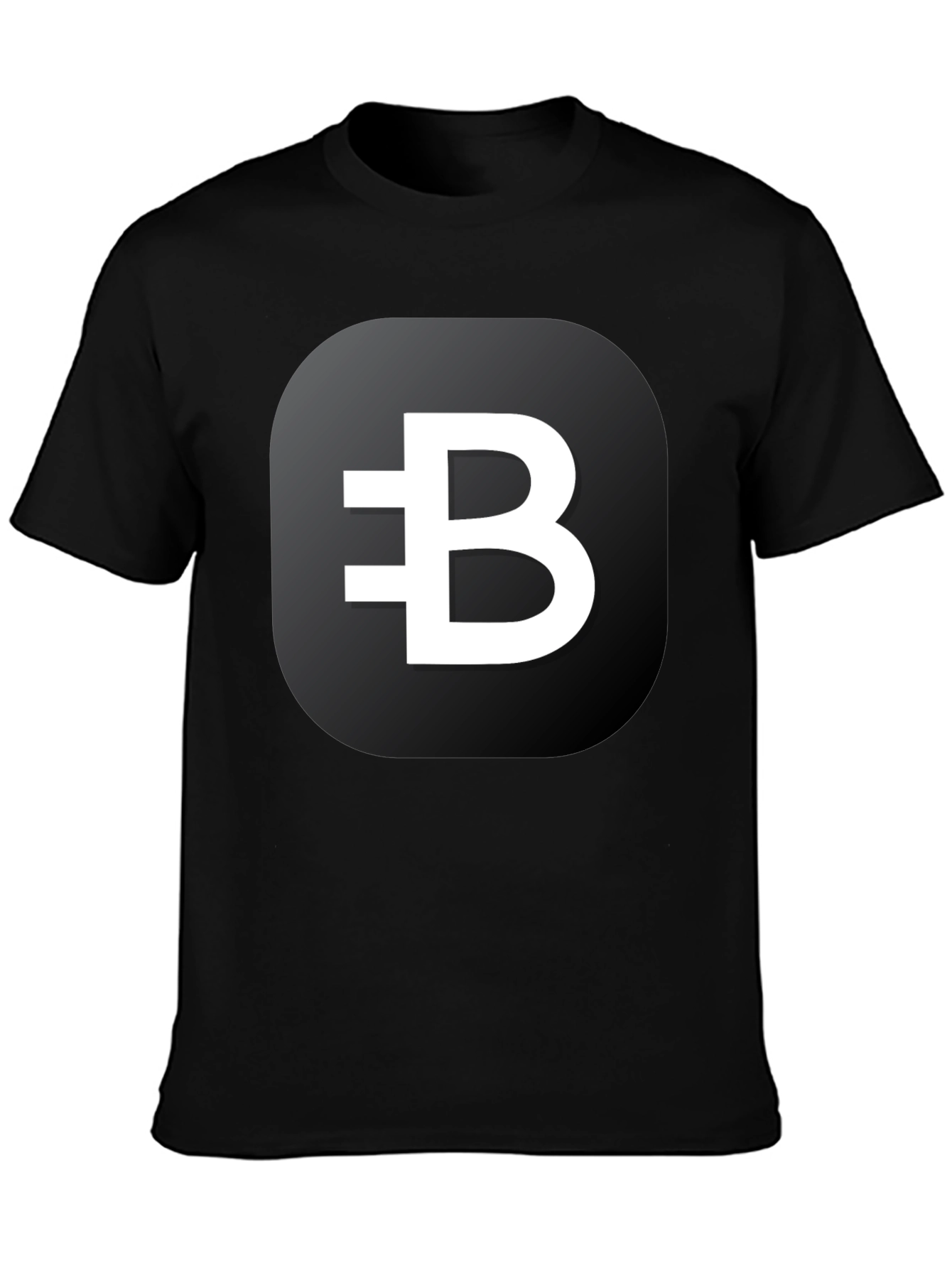 Black T-Shirt with White Crypto B Logo