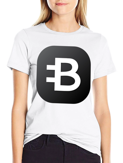 Black T-Shirt with White Crypto B Logo