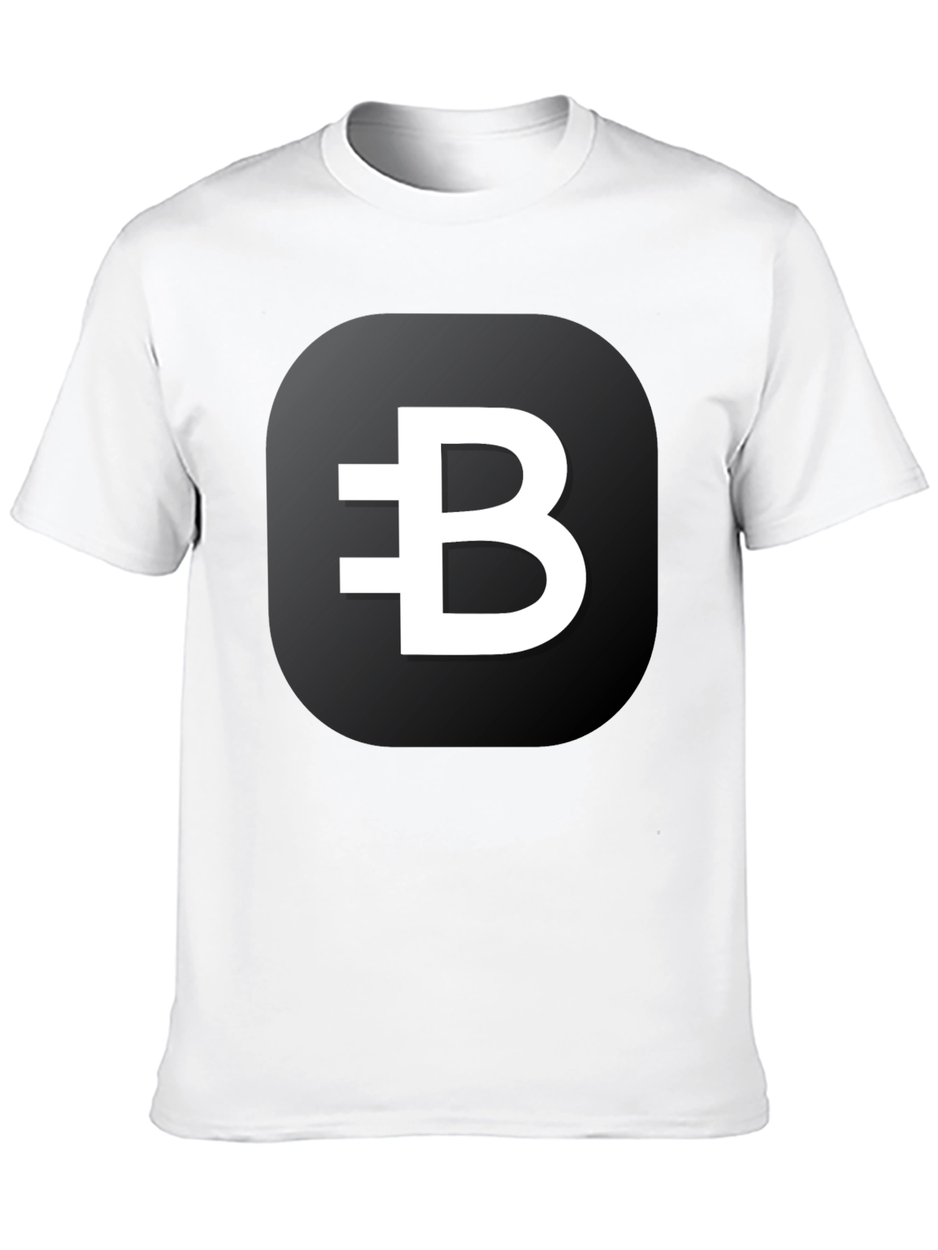 Black T-Shirt with White Crypto B Logo
