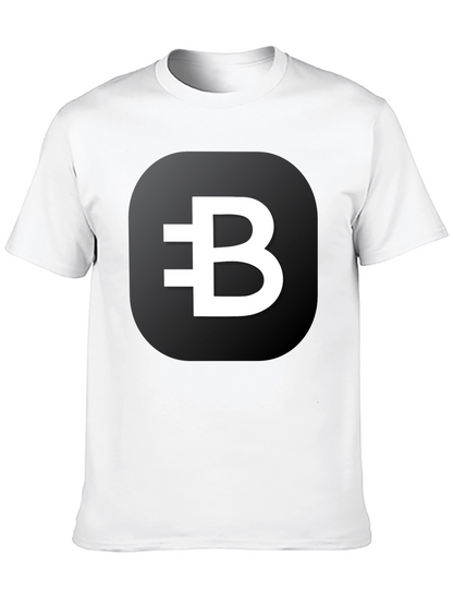Black T-Shirt with White Crypto B Logo