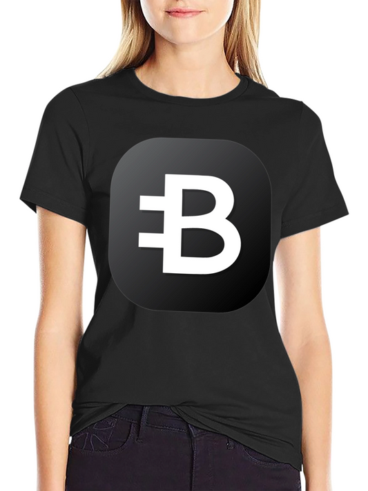 Black T-Shirt with White Crypto B Logo
