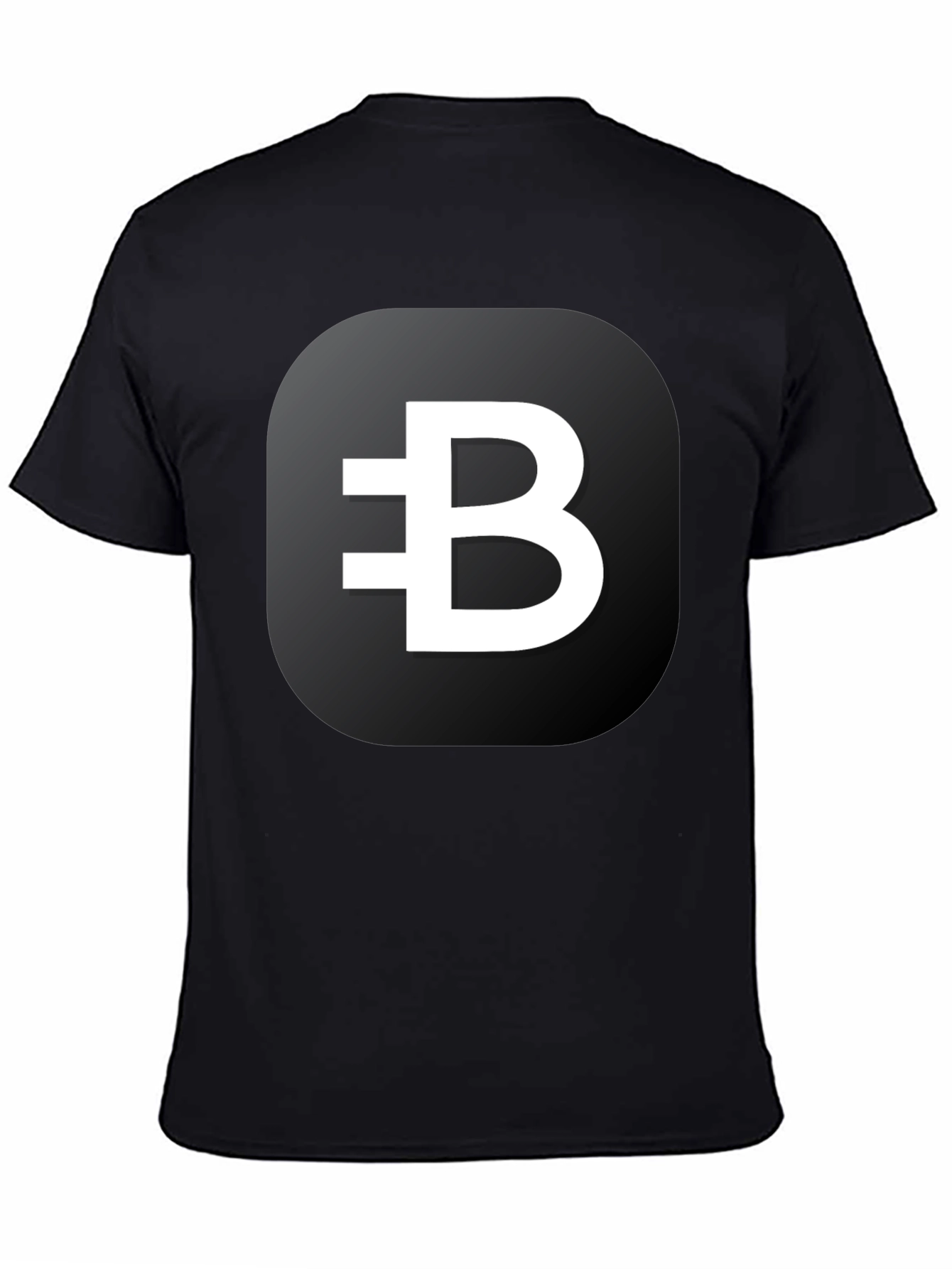 Black T-Shirt with White Crypto B Logo