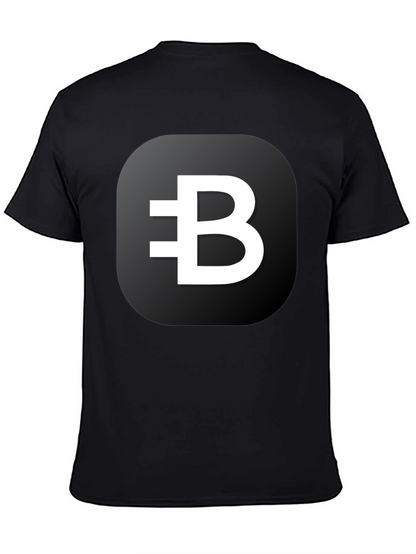 Black T-Shirt with White Crypto B Logo