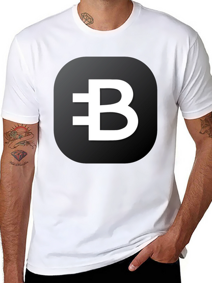 Black T-Shirt with White Crypto B Logo