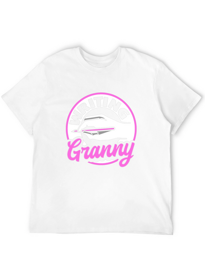 Writing Granny Graphic Tee - Black T-Shirt