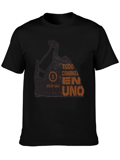 Todo Comienza En Uno T-Shirt - Rock Climbing Design