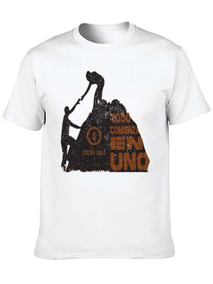 Todo Comienza En Uno T-Shirt - Rock Climbing Design